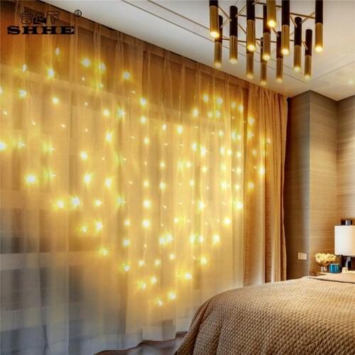 124 LED Icicle Curtain Fairy String Lights Love Heart USB Power Wedding Party Home Garden Bedroom Outdoor Indoor Wall Decoration