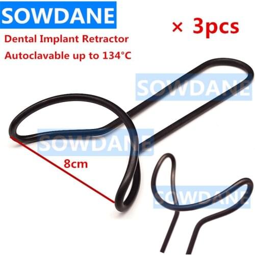 3pieces Dental Surgical Mouth Gag Dental Mouth Opener Teeth Retractor Dentist Implant Instrument Tool Autoclavable Black Type