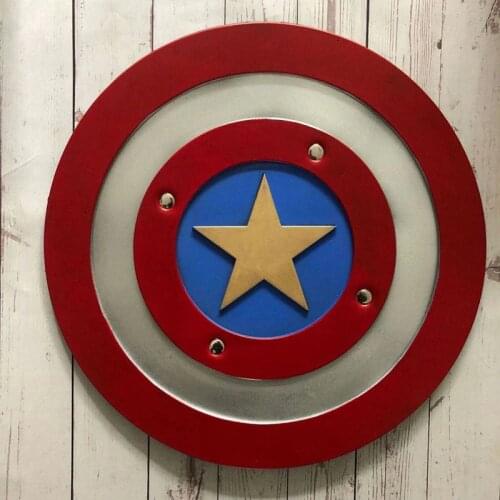 44cm Movie Shield 1:1 Justice Round Shield Action Figure Model Halloween Cosplay Prop PU Weapon Kids Role Gift