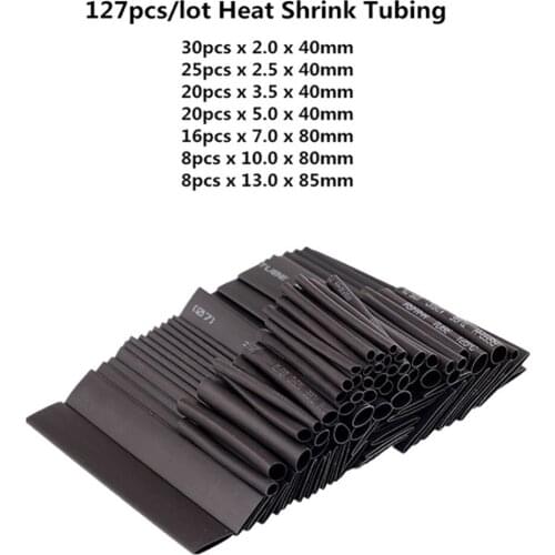 530pcs 328pcs 127pcs Thermal contra Sleeve cable Heat Shrink Tube termoretractil pvc tube tubing 2:1 Wrap Wire Cable