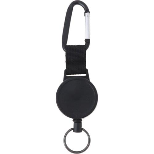 1pcs Automatically Keychain Buckle Recoil Ring Pull Clip Safety Anti-lost Rope Burglar Retractable Keyring Keychains
