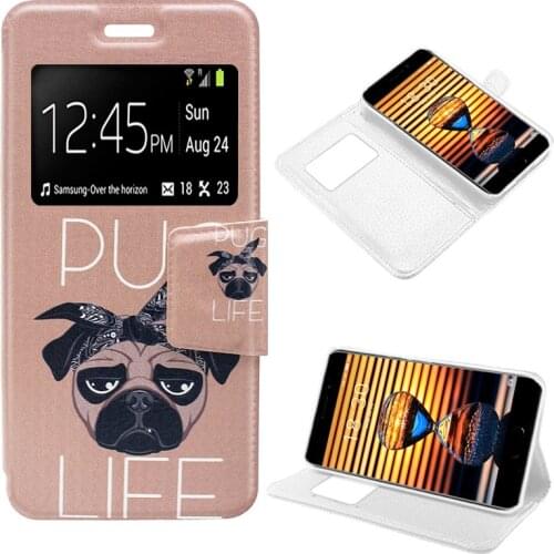 Case Flip Cover Meizu Pro 7 Drawings Dog