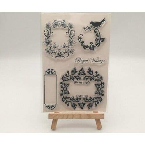 Flower vine transparent stencil for DIY Scrapbooking photo album decorative sheets heart