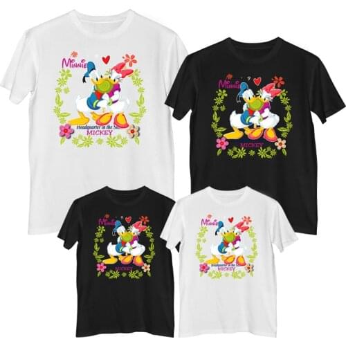 Disney Donald Duck Daisy Duck Goofy Tshirt Summer Comfortable 100%cotton Fashion Woman T-shirts toddler girl clothes Mother girl