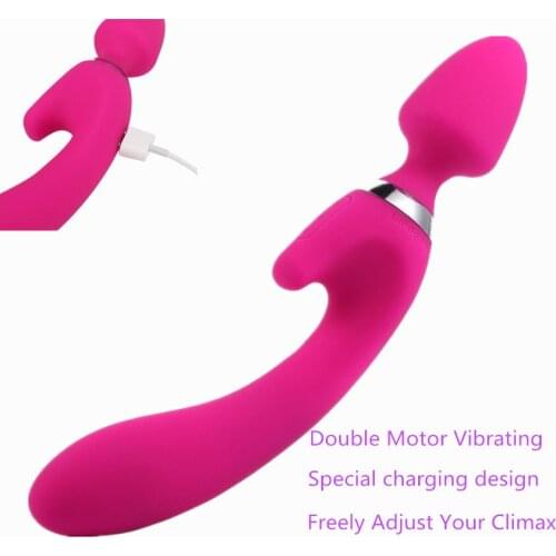 Double Motor Vibrate G Spot Clitoris Anal Dildo Vibrator Adult Sex Toys for Woman Marsturbator Multi Speed Massager Product ST96