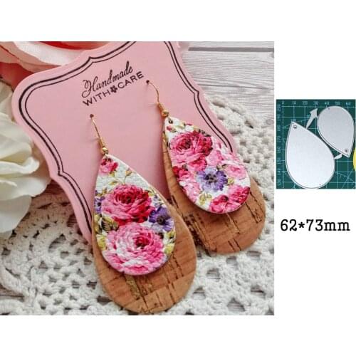 Double Layer Water Drop Dangler Earring Metal Cutting Dies For Stamps Scrapbooking Stencils DIY Paper Album Card Decor Embossing