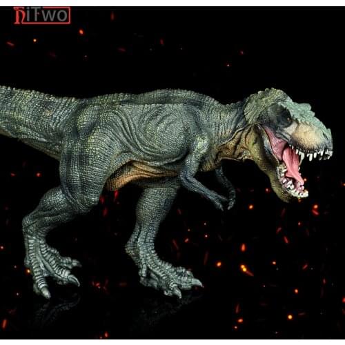 HiTwo Jurassic Indominus Rex Action Figures Open Mouth Walking tyrannosaurus Dinossauro World Animals Model Kid Educational Toy