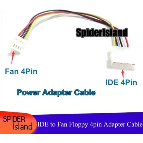 20PCS-Free Shipping IDE 4Pin to Fan Floppy 4Pin Power Adapter Cable 20CM Max D Type Inrerface to 4Pin Fan Cable 20AWG