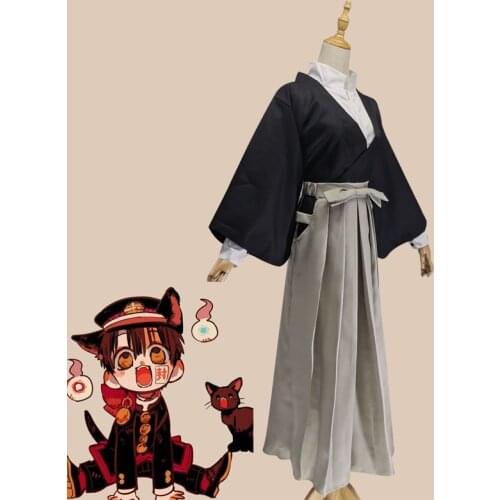 Toilet-bound Hanako-kun Yugi Tsukasa Uniform Outfit Cosplay Costume Yugi Tsukasa wig Halloween Men women JK kimono costume
