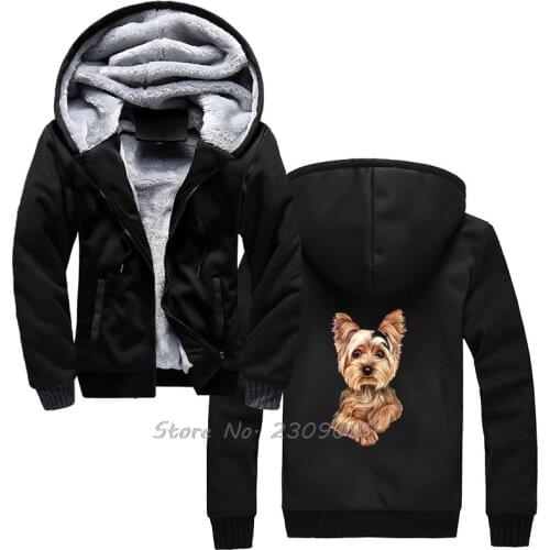 Colorful Yorkshire Terrier Art Painting Hoodie Cute Women Hoodie Love My Dog Men Winter Keep Warm Thicken Sweatshirts