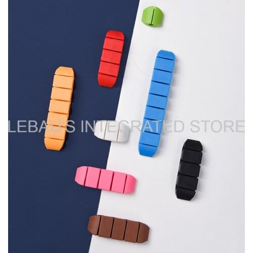 Lebau Cable Holder Silicone Cable Organizer Flexible USB Winder Management Clips Holder For Mouse Keyboard Earphone Headset