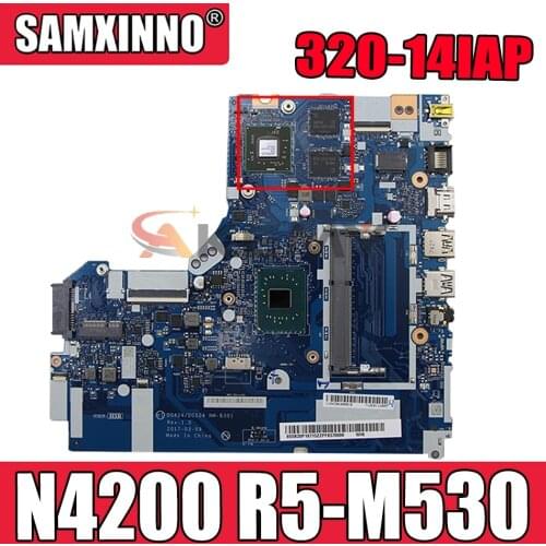 For Lenovo 320-14IAP notebook motherboard DG424/DG524 NM-B301 N4200 CPU R5 M530 GPU DDR3L tested 100% working FRU 5B20P19715