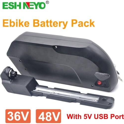 Tiger Shark Electric Bike Battery 36V 15Ah 17.4Ah 48Volt 13Ah 16Ah 250W 500W Lithium ion Fat Ebicycle Battery PACK With USB Port