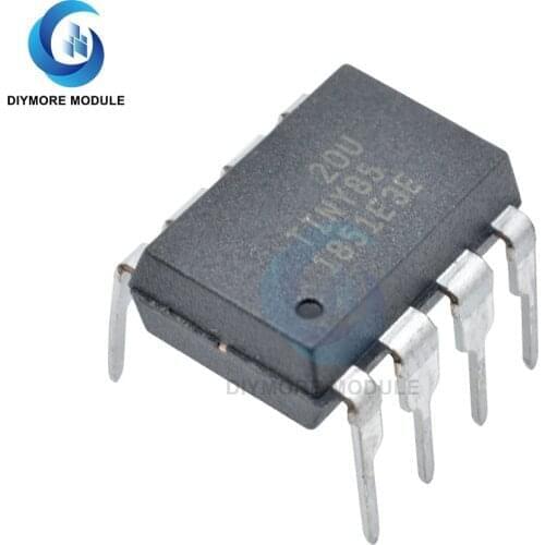 1 PCS ATTINY85-20PU IC Chip 8-Bit Microcontroller with 2/4/8K Bytes In-System Programmable Flash DIP-8 ATTINY85-20PU