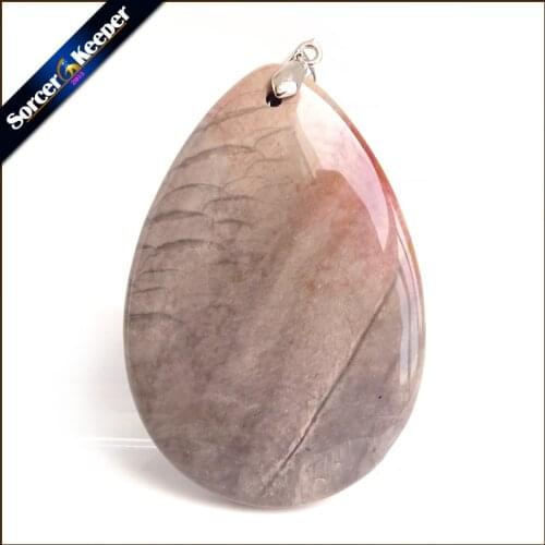 Mens Pendant Water Drop Real Natural Picasso Jaspers Stone Beads For Jewelry Making DIY Polar Jades Necklace Material ZS772