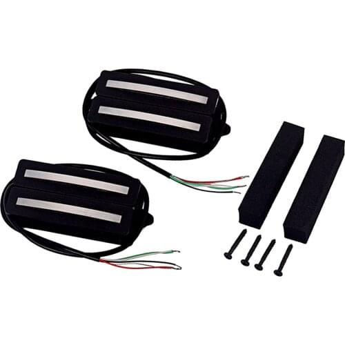 Set of Ceramic Magnet Dual Hot Rail Humbucker Guitar Pickup Set for 7 String Electric Guitar Neck/Bridge Position,Black