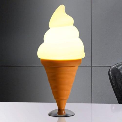 Modern Simple Ice Cream Table Lamps for Living Room Children Bedroom Lamp Stand Light Fixtures Bar Cafe Desk Lamp Home Lighting
