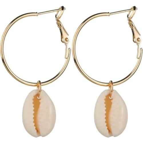 New Fashion Jewelry Earrings Exaggerate Sea Breeze Conch Earrings Wholesale Aretes De Mujer Hoop Earrings Earrings For Women