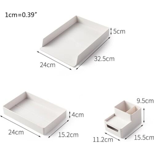 2021 Paper Organizer Document Plastic Case Office Table Desk Storage Superposition Filling File Box