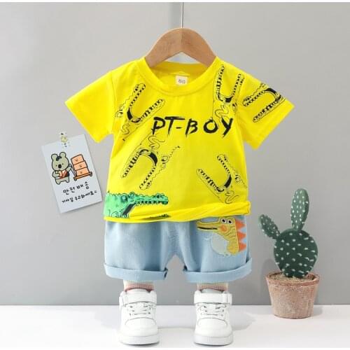 0-5 Years Summer Boy Clothing Set 2021 New Casual Fashion Active Sport T-shirt+ Pant Kid Children Baby Toddler Boy Clothing