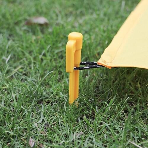 4Pcs Outdoor Travel Camping Tents Stakes Pegs Pins Trip Plastic Heavy Duty Tent Nails Fixing Tent Mat Stake Nails Wholesale 7