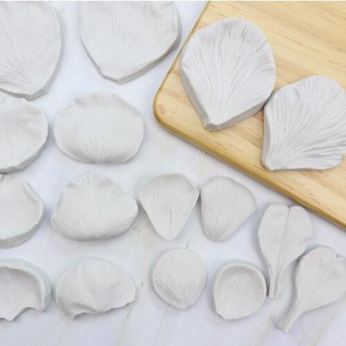 Positive and negative two leaf clip mold petal clip mold leaf turning sugar cake tool baking DIY silicone pastry mold