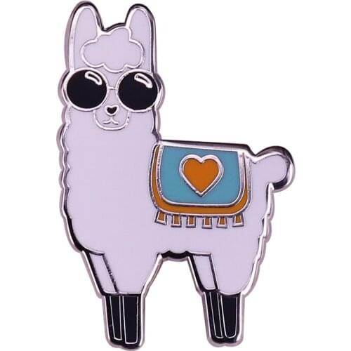 Lovely Llama Enamel Pin Llamas are very friendly, and this little one is no exception