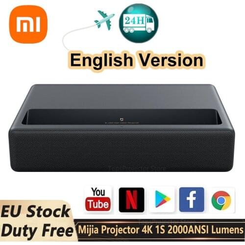 Xiaomi Mijia Laser 1S 4K Projector 2000 ANSI Lumens Projection TV Home Theater ALPD 3.0 Ultrashort Focus Beamer Projector