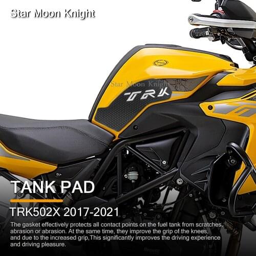 Motorcycle Tankpad anti-slip tank Pad protection stickers SIDE TANK PADS Traction Pad Fit For Benelli TRK502X TRK 502 X 2017