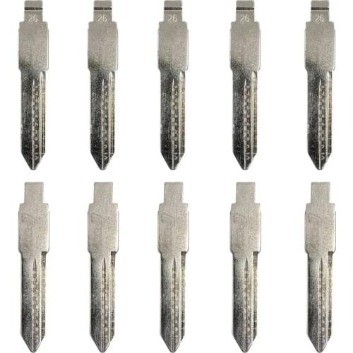 RIOOAK 5/15/50pcs Uncut Metal LiShi GM37 Scale Blade For KD VVDI Remote Car Key Blade NO.26 With Tick Marks for Buick/GL8