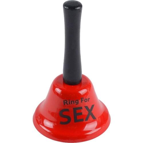 Handheld Red Metal Sex Funny Ring Bell For Valentine Party Service Bar Cafe Bachelor Party Ringing Bell Desktop Normal