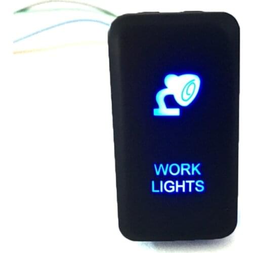 Push Switch Blue LED Work Light Bar For Toyota FJ Cruiser 2010 - 2013 ABS Plastic High Quality Single Pole Single Throw