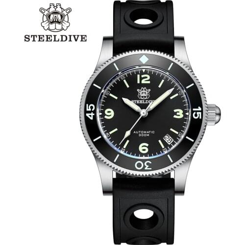 Steeldive SD1952 316L Stainless Steel 30ATM Water Resistant Ceramic Bezel Automatic Japan NH35 Dive Watch