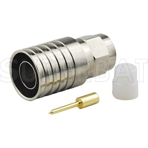 Superbat 10pcs 75 ohm Connector F Crimp Plug Connector for RG11