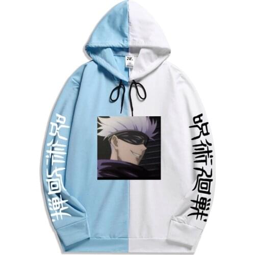 Patchwork Thin Anime Jujutsu Kaisen Pullovers Tops Long Sleeves Hoodie Male hoodies Harajuku Spring and Summer New Sweatshirt