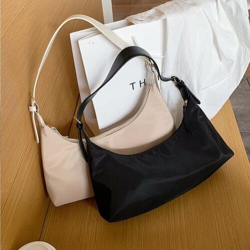 Womens bag new 2020 Korean oxford cloth ins single shoulder fashion temperament casual baguette bag armpit bag