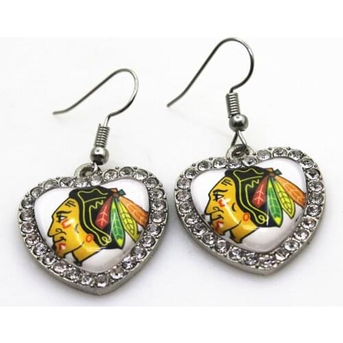 Ice Hockey 5pair/lot Chicago Team Earrings For Women Fashion Sport Charms Jewelry Earrings Jewelry Sports Earring