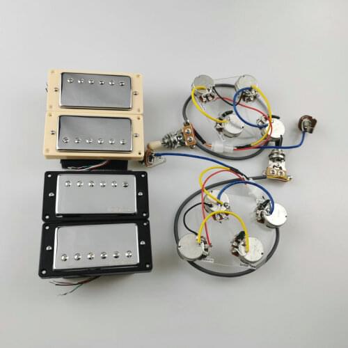 4C with Wiring Harness Guitar Pickup Wilkinson Ainico5 Humbucker Electric Guitar Pickups Suitable for LP Standard Guitar