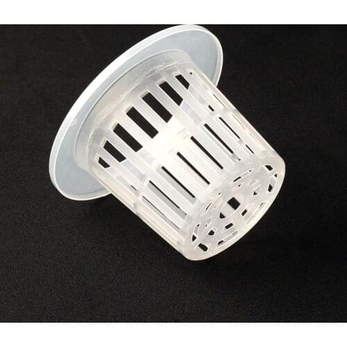 50pcs Aquaponic Cup 100*68.5*70mm Soilless Cultivation Basket Hydroponic Plant Cup Aeroponics Mesh Pot Net Cup