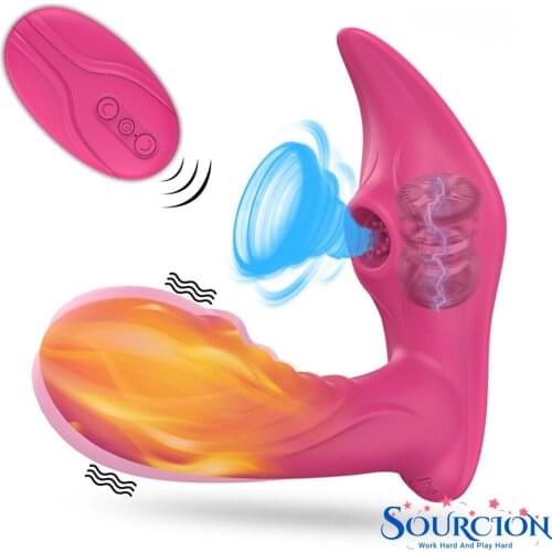 Wireless Remote Control Sucking Vibrator for Women G Spot Clit Sucker Clitoris Stimulator Dildo Sex Toys Shop for Adults Couples