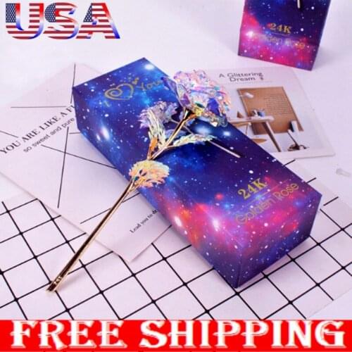 FAROOT Galaxy Rose with Love Base Best - Selling Stock Artificial Rose Set Valentines Gift For Girlfriend