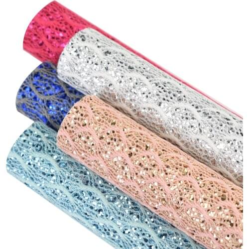 HSDCraft 20x34cm A4 hsd-design Pink Love Printed on Glitter Faux Synthetic Leather Fabric,DIY handmade materials