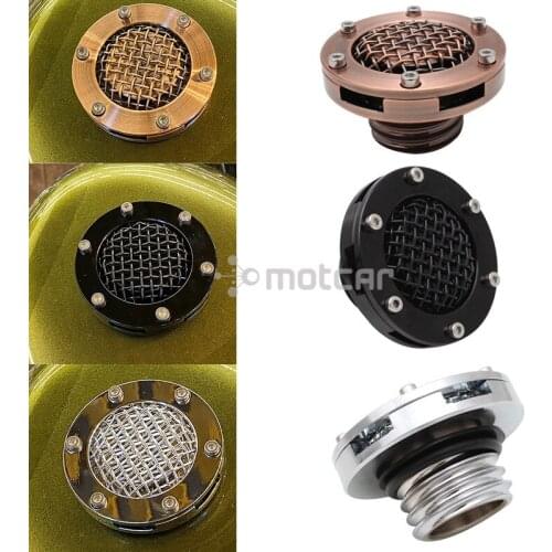Motorcycle Aluminum Right Hand Thread Mesh Fuel Gas Oil Tank Cap For Harley Breakout Sportster Dyna CVO Road Glide 1982-2020