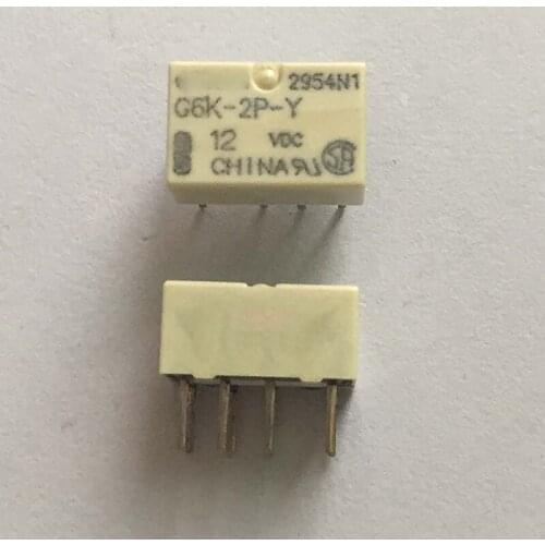 New 10pcs/lot relay G6K-2P-Y-12V G6K-2P-Y-12VDC G6K-2P-Y-DC12V G6K-2P-Y 12VDC 1A 8Pin