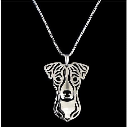 Jack Russell Terrier necklace pendant jewelry golden colors plated