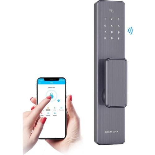 App Bluetooth Wifi Doorlock Fingerprint Smart Lock Passcode Card Locks Front Door Electronic Locks Apart Smart Lock D9 D6 NEW