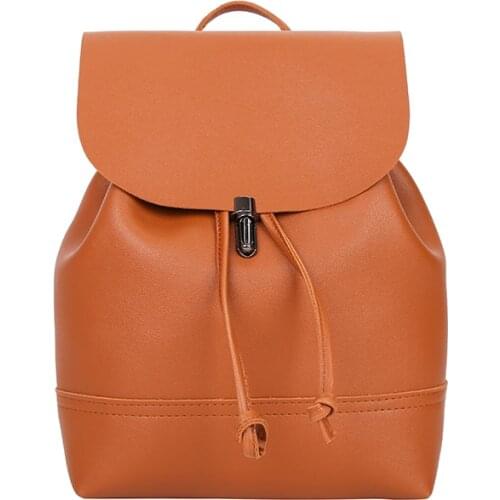 PU Leather High Quality Backpack Women Female Laptop Bagpack School Bags For Teenagers Girls Leisure School Backpacks T601