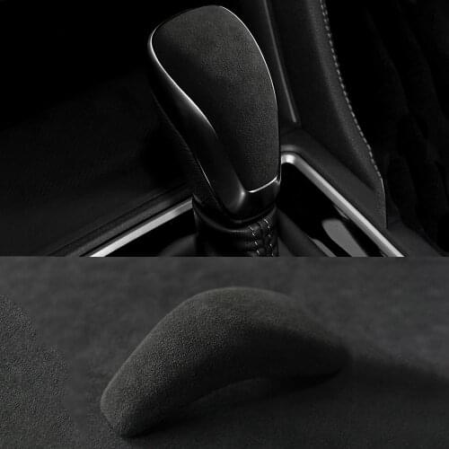 1pcs Alcantara Car Gear Shift Knob Cover Sticker Auto Interior Accessories For Subaru Crosstrek XV Impreza Forester 2018-2021