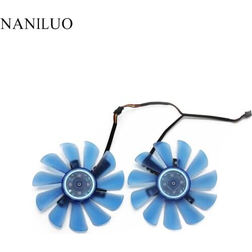 2pcs/set FDC10U12S9-C RX480 GPU VGA Alternative Cooler Fan For HIS RX 570 RX470 Graphics Card Cooling