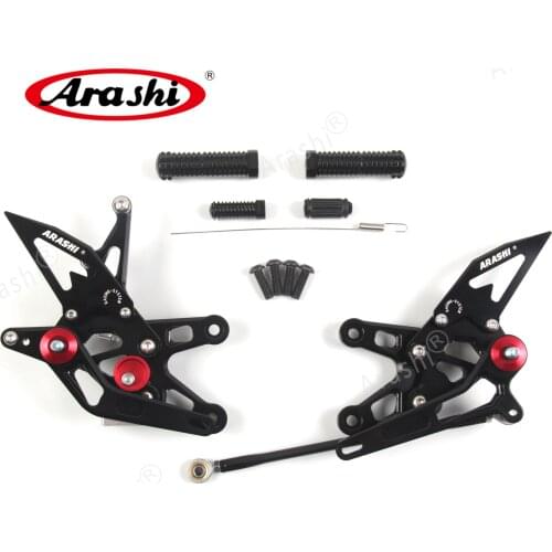 Arashi ZX10R NINJA 2006 2007 CNC Adjustable Rear Rest Footrest For KAWASAKI ZX-10R Foot Pegs Foot Pedals Rest Rearset Aluminum
